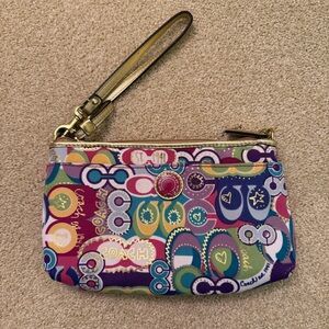 Coach Colorful Patterned Wristlet
